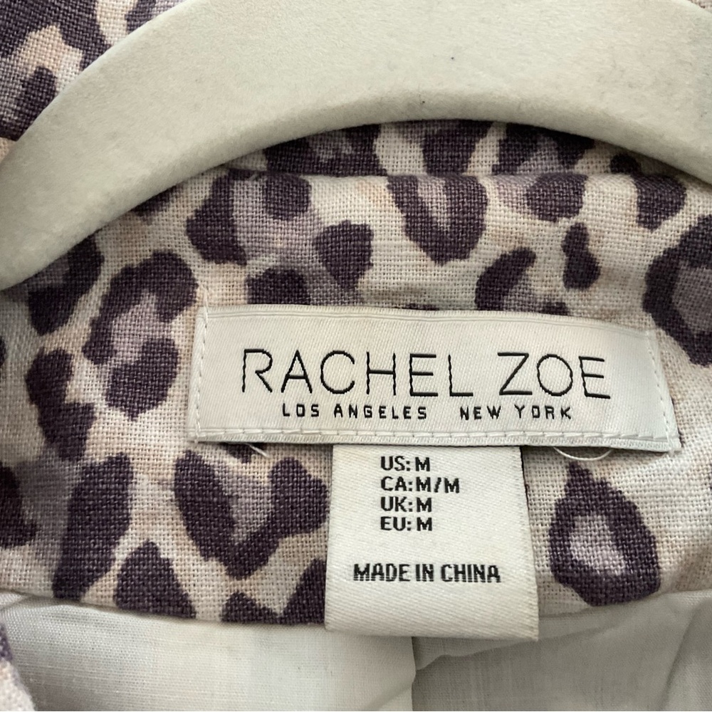 Rachel Zoe open front Blazer Leopard Print Sz M - Picture 5 of 9